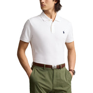 Polo Performance Ralph Lauren Cotton Pique Golf Polo Shirt - Pure White/Navy