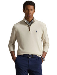 RLX Ralph Lauren Movement Mesh Golf 1/4 Zip Midlayer - New Sand Heather