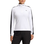 J.Lindeberg Women's Hertta Long Sleeve Golf Polo Shirt - White