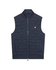 Lyle&Scott Check被子后羊毛Gilet-黑暗海军