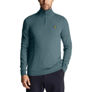 Lyle&Scott高尔夫核心1/4 ZIP Merino混合 - 铁蓝色