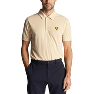 Lyle&Scott Monogram Jacquard高尔夫球球衫 - 沙丘