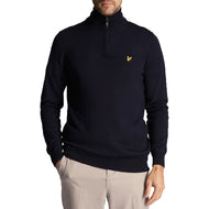 Lyle&Scott Core 1/4 Zip Merino混合 - 黑暗海军