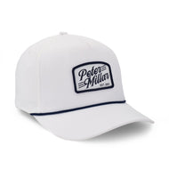 Peter Millar 俱乐部绳索高尔夫球帽 - 白色/海军蓝