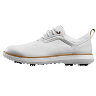 Travis Mathew 现代巡回赛尖刺高尔夫球鞋 - 经典白色/棕褐色