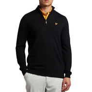 Lyle&Scott Merino 1/4拉链套头衫 - 喷气黑色