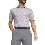 PUMA MATTR花卉高尔夫球球衫 - 高升高/火烈鸟粉红色