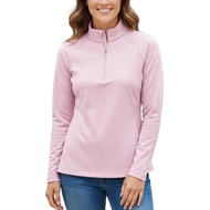 Peter Millar Women's Women's Women's Sugar Stripe Perth 1/4 Midlayer - Palmer Pink