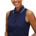 Rohnisch Women's Miriam Sleeveless Golf Polo Shirt - Navy