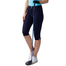 Glenmuir Women&#39;s Phoebe Lightweight Stretch Performance Golf Capri Pants - Navy