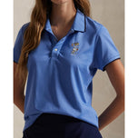 RLX Ralph Lauren Women's Tour Pique Bear Polo - Summer Blue