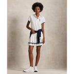 RLX Ralph Lauren Women's 4-Way Stretch Pleated Golf Skort - Ceramic White/Navy