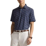 RLX Ralph Lauren 印花轻质气流高尔夫 Polo 衫 - 精致海军蓝 Chin Chin Rlx