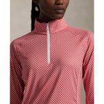 RLX Ralph Lauren Women's Printed Airflow Jersey UV 1/4 Zip - Red Sky Summer Stars