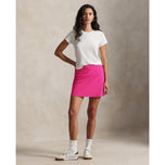 RLX Ralph Lauren Women's 4-Way Stretch Side-Stripe Golf Skort - Currant/Ceramic White/Hunter Green