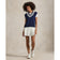 RLX Ralph Lauren Women's Cotton V Neck Sweater - Refined Navy/Ceramic White