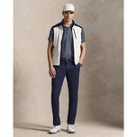 RLX Ralph Lauren 印花轻质气流高尔夫 Polo 衫 - 精致海军蓝玉兰钻石