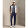 RLX Ralph Lauren 印花轻质气流高尔夫 Polo 衫 - 精致海军蓝玉兰钻石
