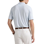 RLX Ralph Lauren Printed Lightweight Airflow Golf Polo Shirt - Office Blue Square Key