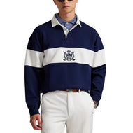 RLX Ralph Lauren Classic Fit Double-Knit Crest Pullover - Refined Navy/Ceramic White