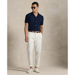 RLX Ralph Lauren Cotton-Linen Blend Golf Shirt- Refined Navy