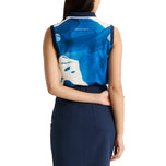 Rohnisch Women's Deni Sleeveless Golf Polo Shirt - Blue Aquarelle