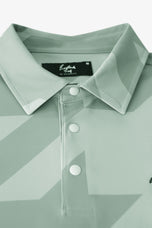Eastside Golf Snap Placket Houndstooth Polo Shirt - Sage