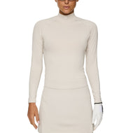 J.Lindeberg Women's Ella Compression Golf Shirt - Moonbeam