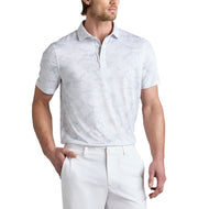 G/Fore Icon Camo Tech Jersey Golf Polo Shirt - Snow