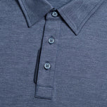 G/Fore Melange Ice Nylon Golf Polo Shirt - Twilight Melange