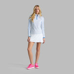 G/Fore Women's Aye Poppy Sun Shield Silky Tech 1/4 Zip Pullover - Snow
