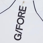 G/Fore 女式撞色丝质科技尼龙 1/4 拉链高尔夫套头衫 - 雪色