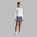 G/Fore Women's Pointelle G Crewneck Golf Sweater - Snow