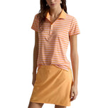 RLX Ralph Lauren Women's Printed Lightweight Airflow Golf Shirt - Key West Orange Multi