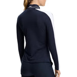 J.Lindeberg 女式 Hertta 长袖高尔夫 Polo 衫 - JL 海军蓝