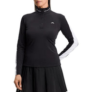 J.Lindeberg Women's Hertta Long Sleeve Golf Polo Shirt - Black