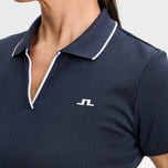 J.Lindeberg 女式 Darcy 高尔夫 Polo 衫 - JL 海军蓝