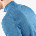 Galvin Green Chester Merino 1/4 Golf Sweater - Blue Melange