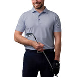 Glenmuir Carribridge Performance Polo Golf Shirt - White/ Navy
