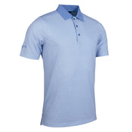 Glenmuir Gullane Performance Polo Golf Shirt - White/ Light Blue