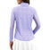 IBKUL Women's Amani Long Sleeve Zip Mock Neck Shirt - Lavander/White