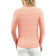 IBKUL Women's Amani Long Sleeve Zip Mock Neck Shirt - Peach/White