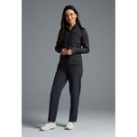 IBKUL 女式纯色混合蓬松高尔夫夹克 - 木炭色