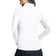 IBKUL Women's Solid Long Sleeve Zip Mock Neck Shirt - White