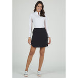 IBKUL Women's Straight 17.5" Golf Skort - Black