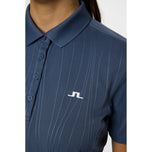 J.Lindeberg Women's Izara Golf Polo Shirt - Vintage Indigo