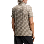 J.Lindeberg Tour Tech Print Golf Polo Shirt - Cardi Jacquard Brindle