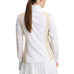 J.Lindeberg 女式 Brooks 拉链可折叠高尔夫夹克 - 白色