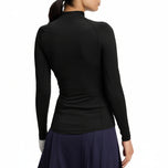 J.Lindeberg 女式 Ella 压缩高尔夫衬衫 - 黑色