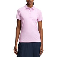 J.Lindeberg Women's Caitlyn Golf Polo Shirt - Bias Bridge Orchid White